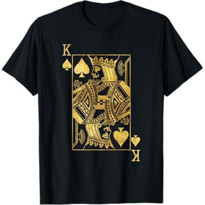 Lucky Poker Cards Knight King of Spade Game Casino T-Shirt