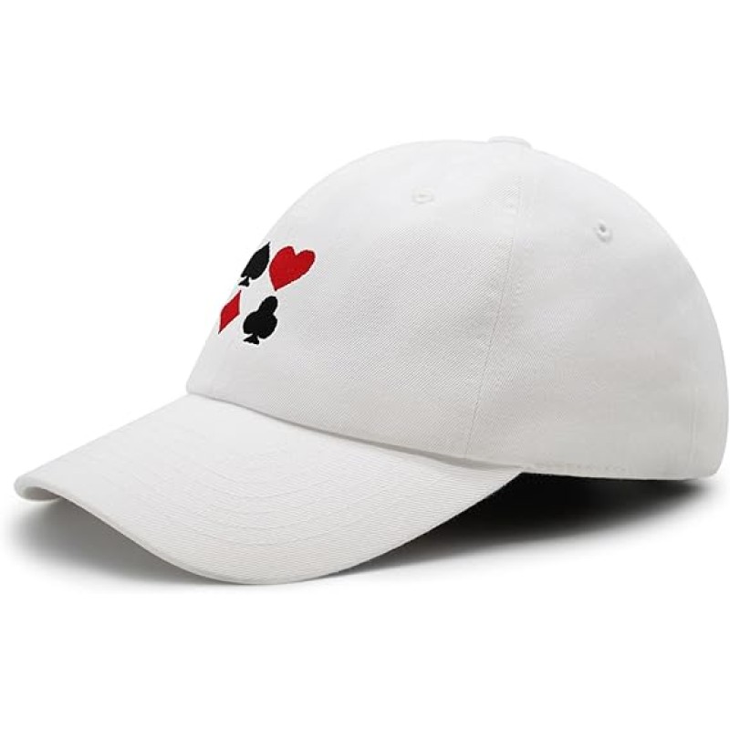 Playing Cards Suits Premium Dad Hat Embroidered Baseball Cap Casino Poker 