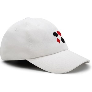 Playing Cards Suits Premium Dad Hat Embroidered Baseball Cap Casino Poker 