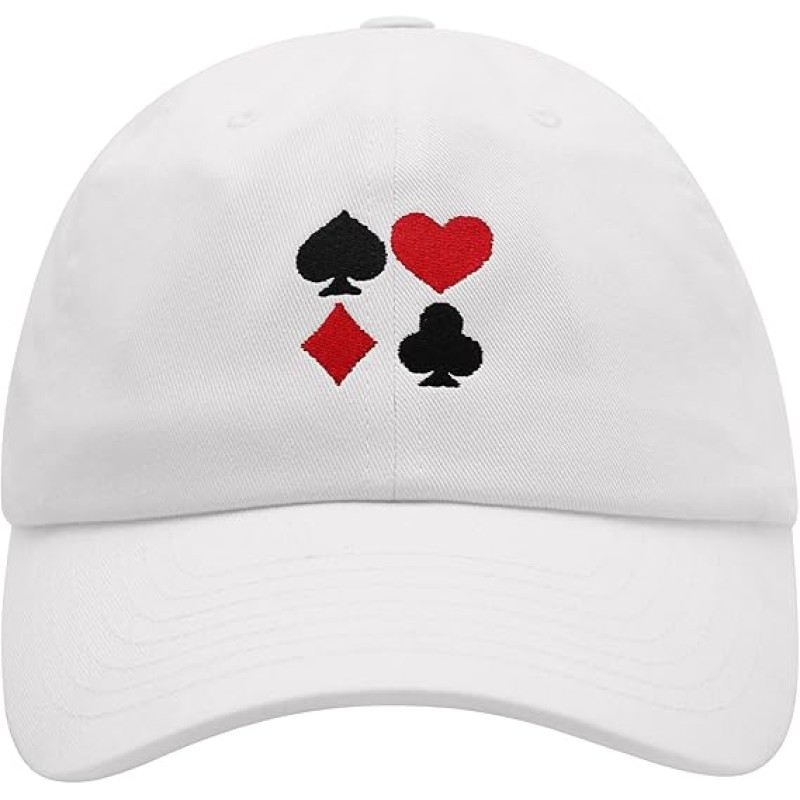 Playing Cards Suits Premium Dad Hat Embroidered Baseball Cap Casino Poker 