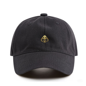 Poker Cards Game Embroidery Low Crown Mesh Golf Snapback Hat Cap - Black